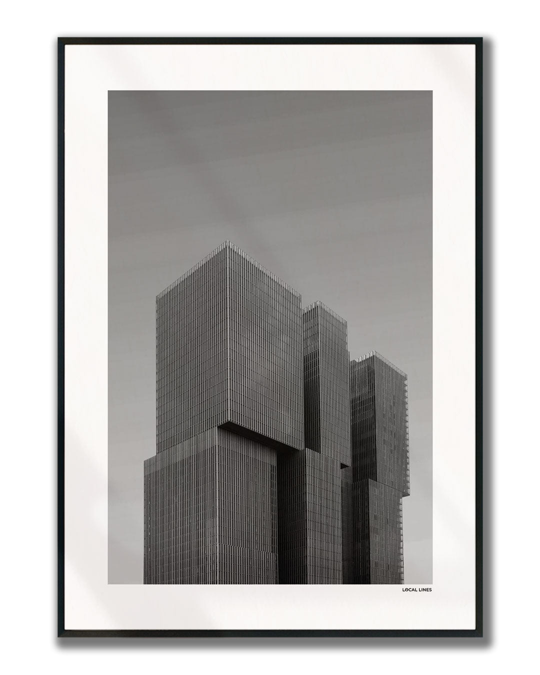 Rotterdam De Rotterdam fotoposter verticaal ingelijst - Zwart-Wit