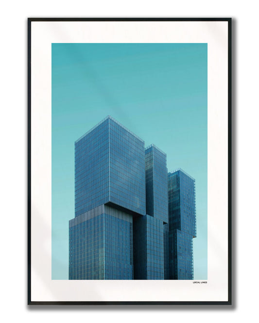 Rotterdam De Rotterdam fotoposter verticaal ingelijst - Kleur