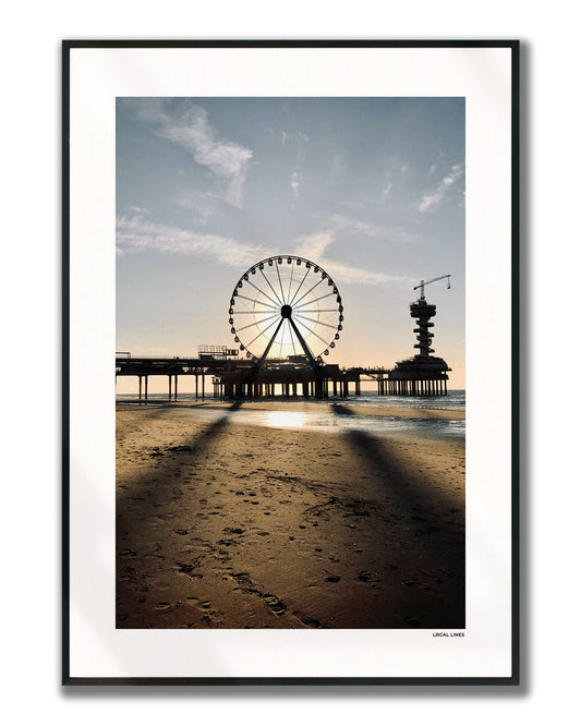 Scheveningen Klassiek fotoposter verticaal ingelijst - Kleur