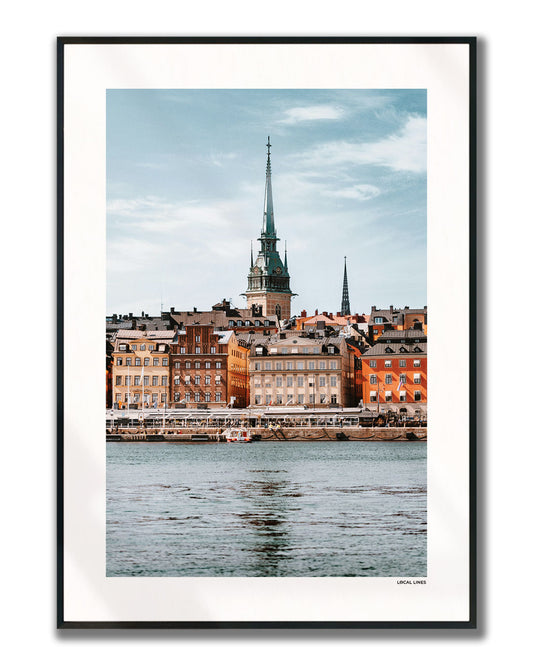 Stockholm Klassiek fotoposter verticaal ingelijst - Kleur