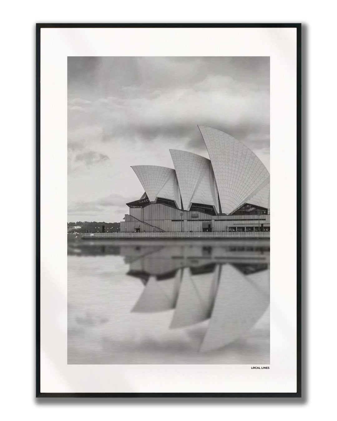 Sydney Klassiek fotoposter verticaal ingelijst - Zwart-Wit