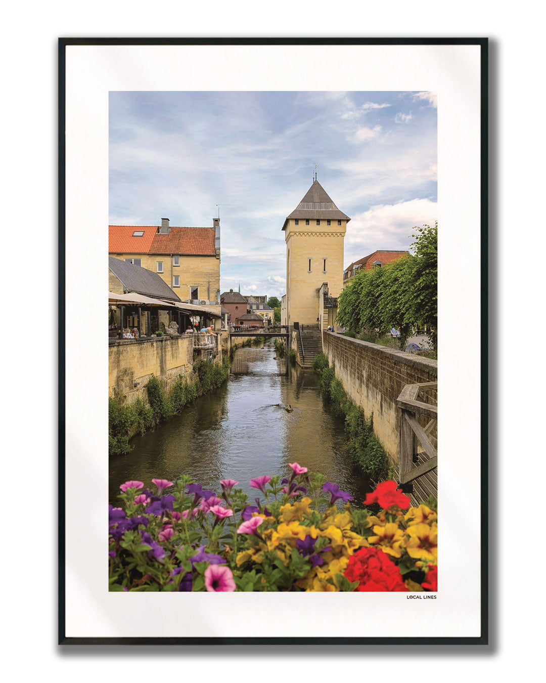 Valkenburg Klassiek fotoposter verticaal ingelijst - Kleur