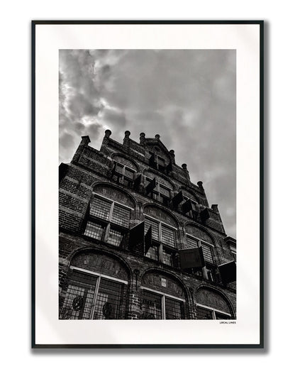 Zutphen fotoposter verticaal Zwart-Wit