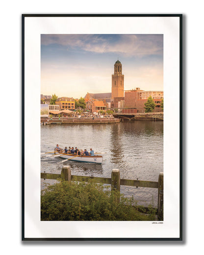 Zwolle Klassiek fotoposter verticaal ingelijst - Kleur