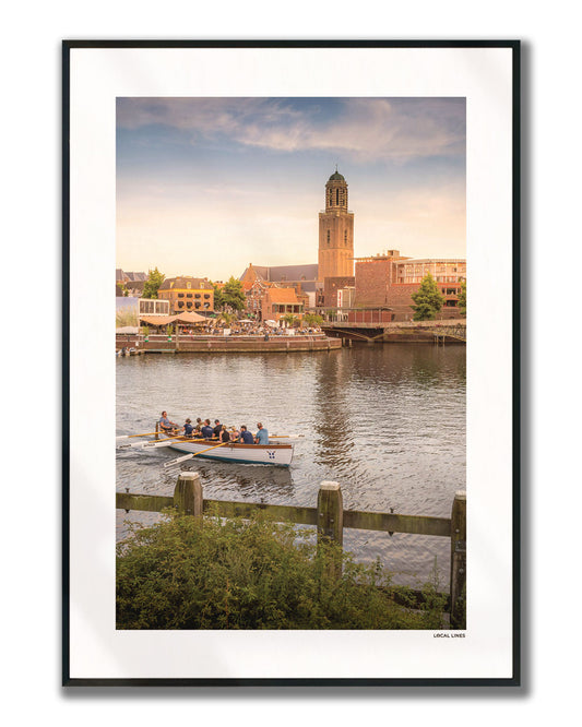 Zwolle Klassiek fotoposter verticaal ingelijst - Kleur