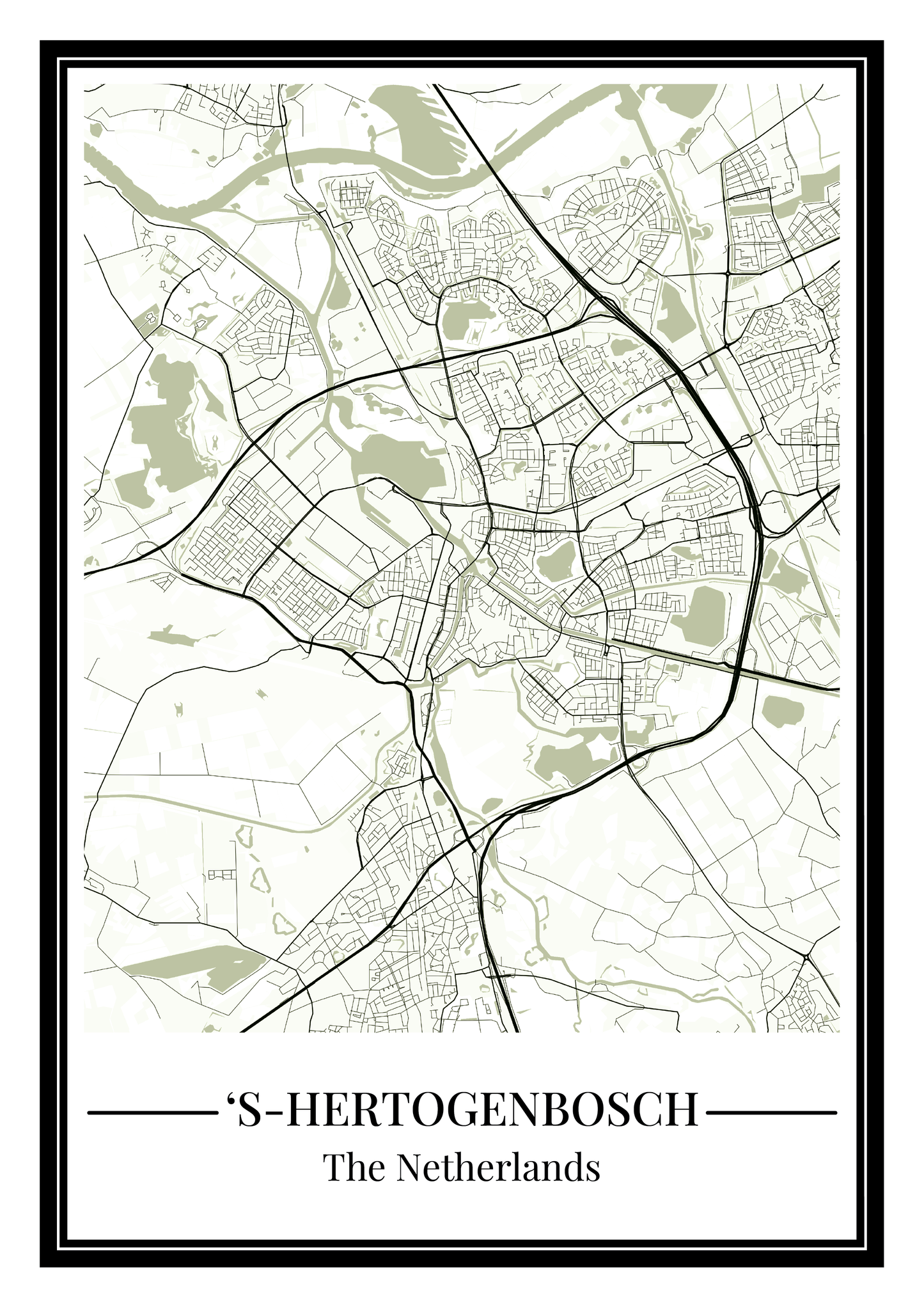 's-Hertogenbosch - Poster Sage Green