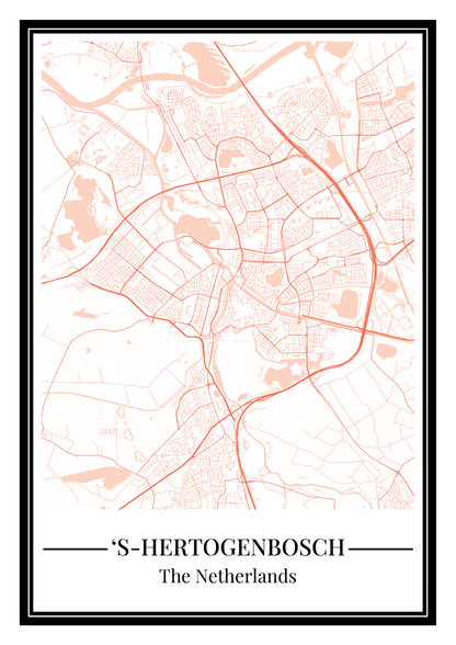 's-Hertogenbosch - Poster Warm Peach