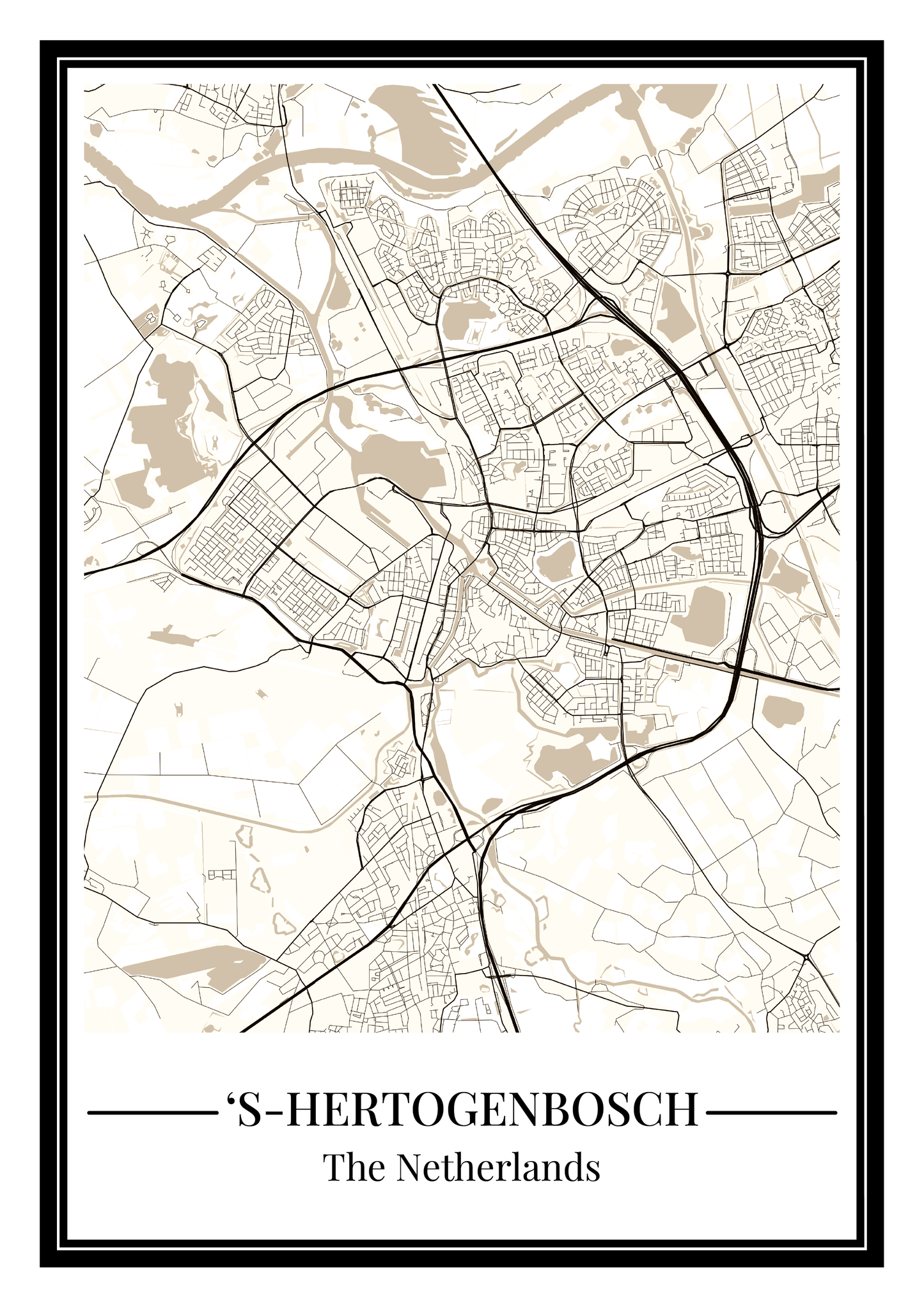 's-Hertogenbosch - Poster Warm Sand