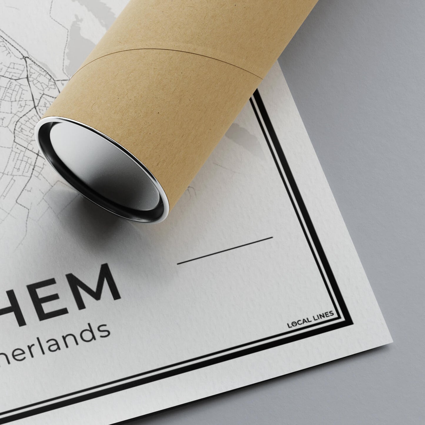 Plattegrond Arnhem stadskaart detail van papier en inkt Algemeen