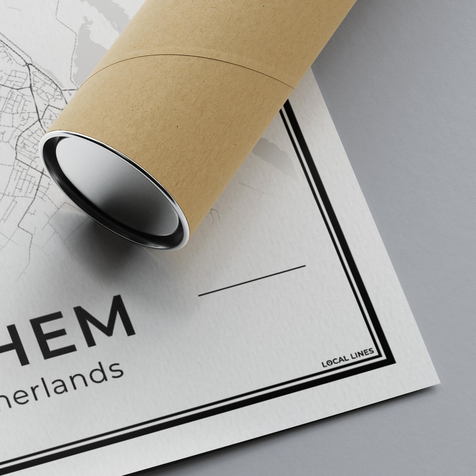Plattegrond Arnhem stadskaart detail van papier en inkt Algemeen