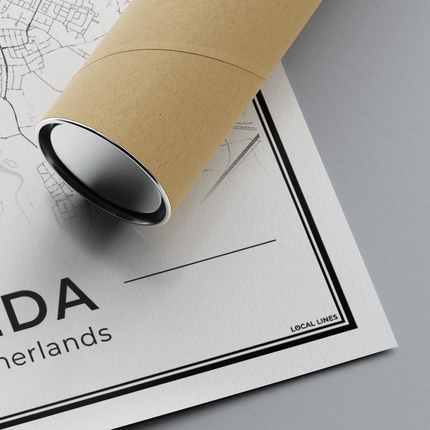Plattegrond Breda Detail van Papier Algemeen