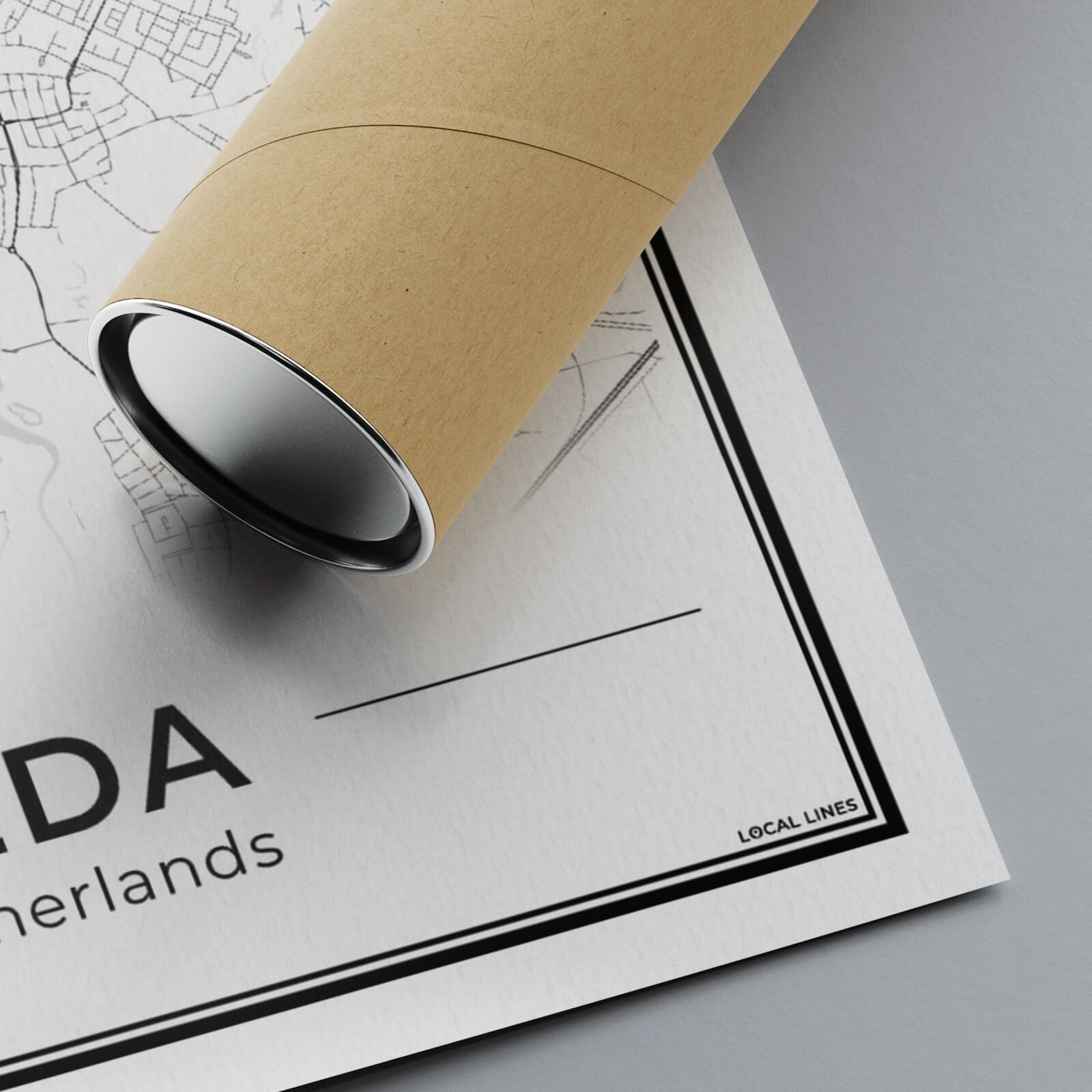 Plattegrond Breda Detail van Papier Algemeen