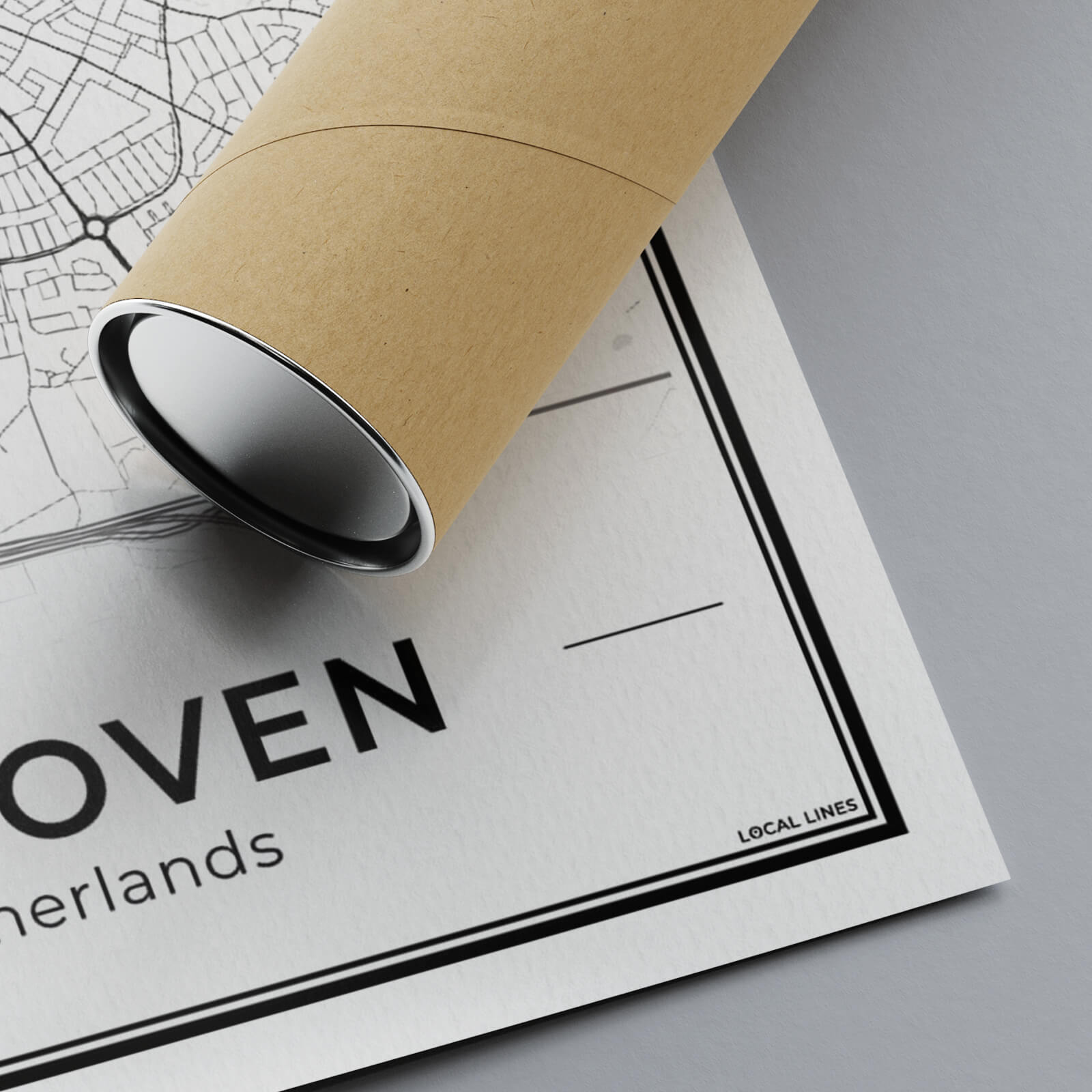 Plattegrond Eindhoven Detail van papier Algemeen