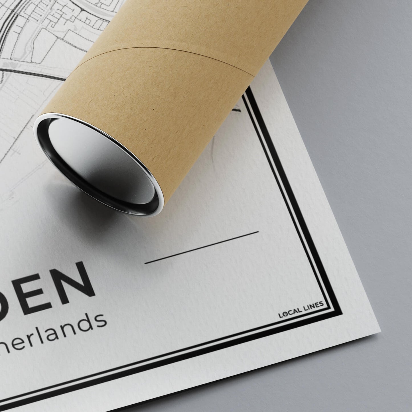 Stadskaart Leiden Poster Detail van Papier en Drukkwaliteit Algemeen