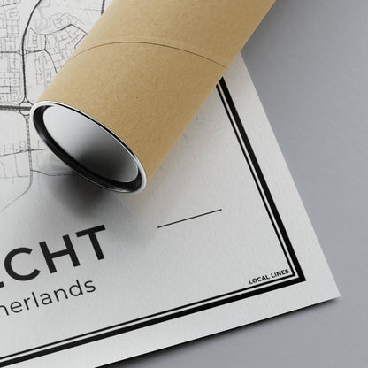 Plattegrond Utrecht Detail van Papierkwaliteit Algemeen