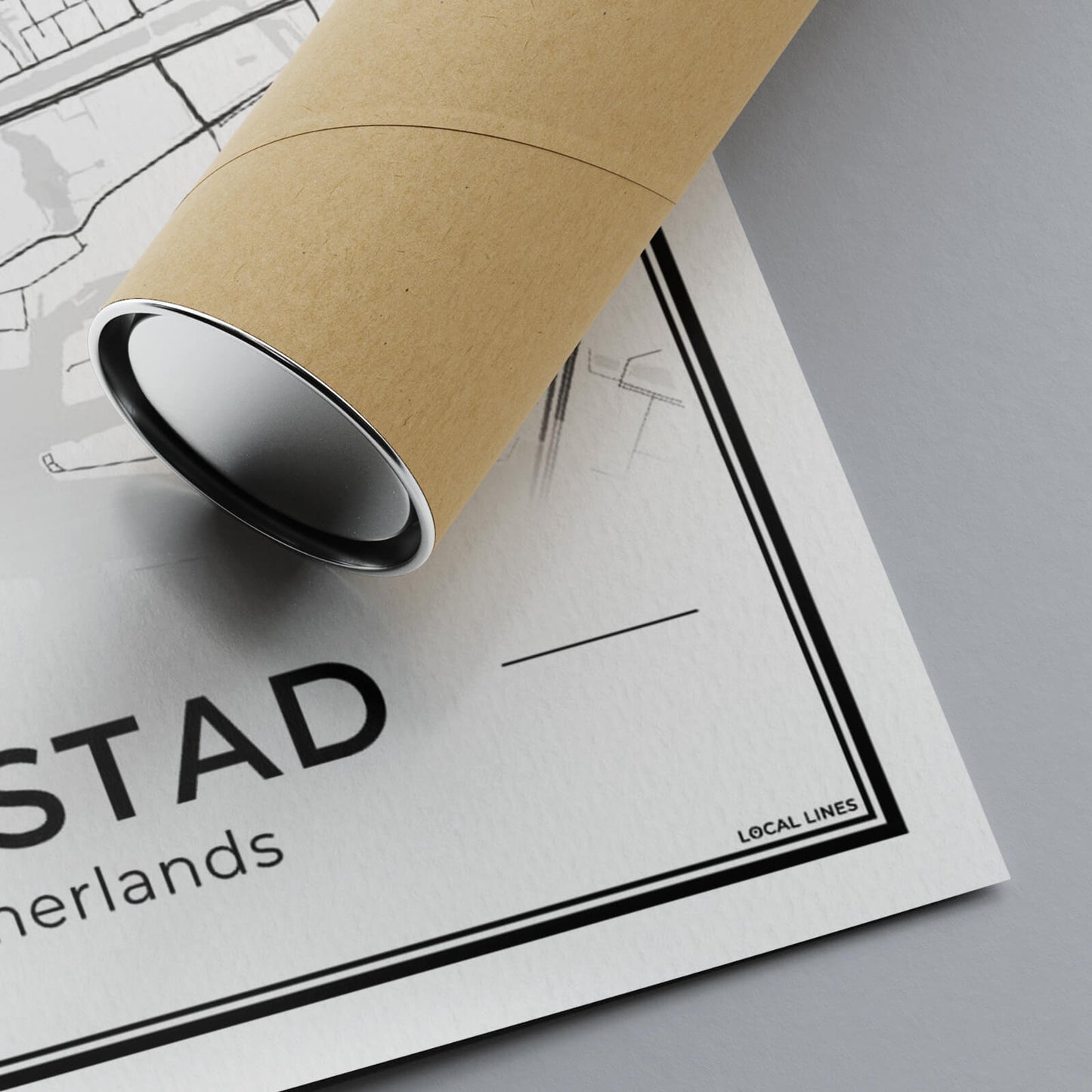 Stadskaart Zaanstad Wanddecoratie Detail Papierkwaliteit Algemeen