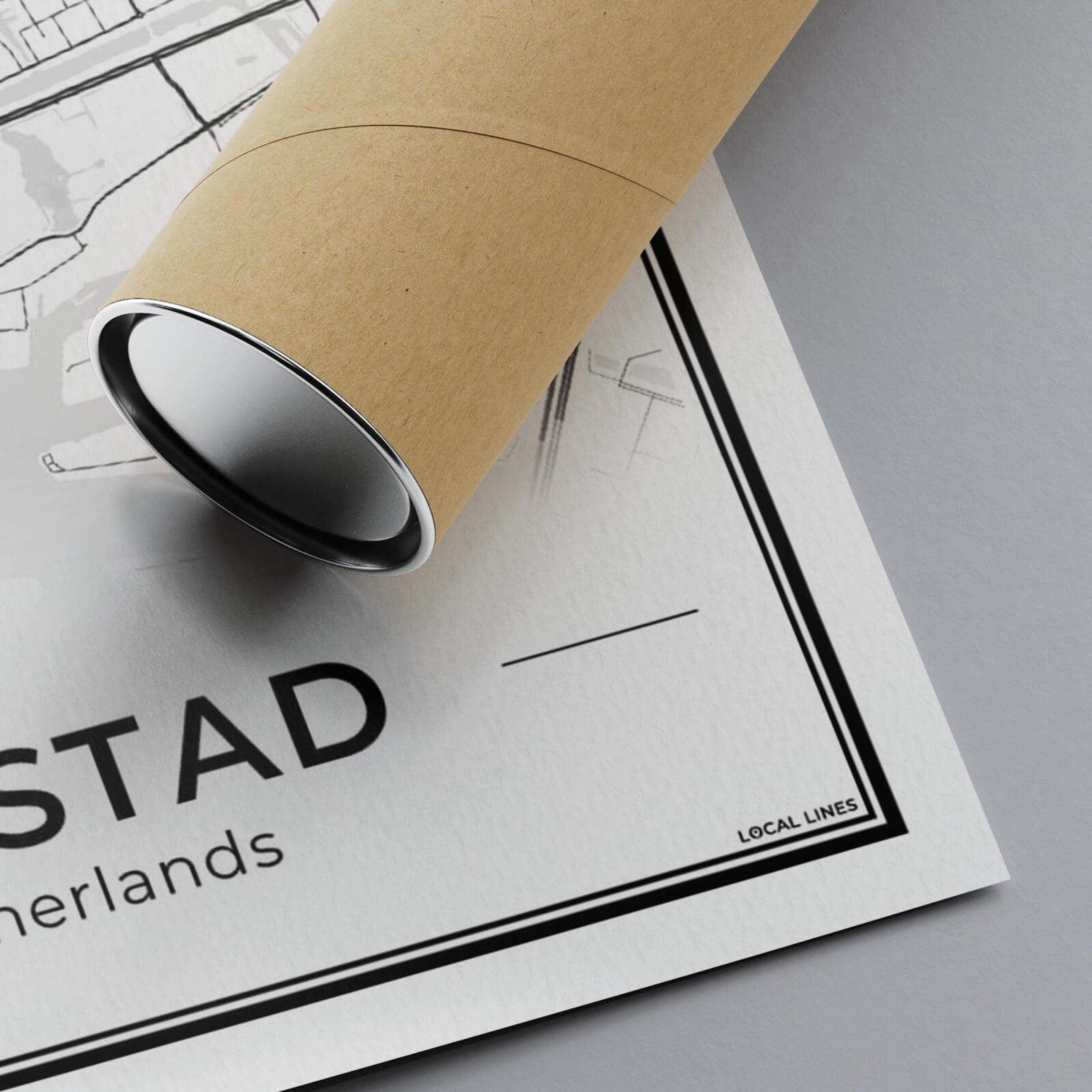 Stadskaart Zaanstad Wanddecoratie Detail Papierkwaliteit Algemeen