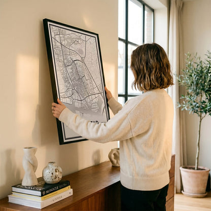 Stadskaart Zaanstad Wanddecoratie voor Woonkamer Algemeen